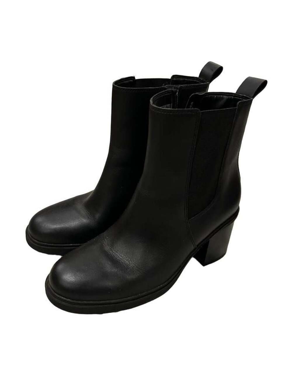 Vionic Truckee Booties Women’s Size 9.5 Black Weatherproof Leather Chelsea Boots